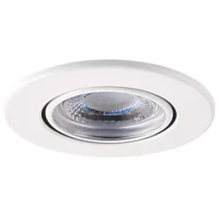 LAP Cosmoseco Tilt Fire Rated LED Downlight White 5.8W 450lm 10 Pack -Indoor Lighting Sales Store 114PP A2