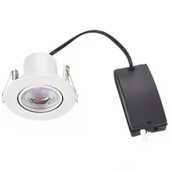 LAP Cosmoseco Tilt Fire Rated LED Downlight White 5.8W 450lm 10 Pack -Indoor Lighting Sales Store 114PP A3