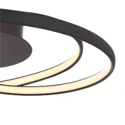 Quay Design Oasis LED Semi-Flush Light Matt Black 18W 490lm -Indoor Lighting Sales Store 144VG A2