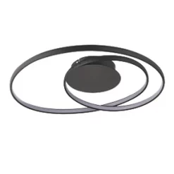 Quay Design Oasis LED Semi-Flush Light Matt Black 18W 490lm -Indoor Lighting Sales Store 144VG A3