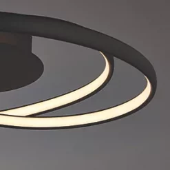 Quay Design Oasis LED Semi-Flush Light Matt Black 18W 490lm -Indoor Lighting Sales Store 144VG A4