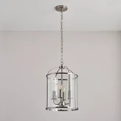 Quay Design Liberty 4-Light Pendant Satin Nickel -Indoor Lighting Sales Store 169VG A4