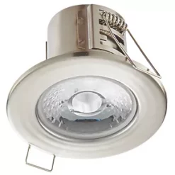 LAP Cosmoseco Fixed Fire Rated LED Downlight Satin Nickel 5.8W 450lm 9 LAP Cosmoseco Fixed Fire Rated LED Downlight Satin Nickel 5.8W 450lm -Indoor Lighting Sales Store 171PP A3
