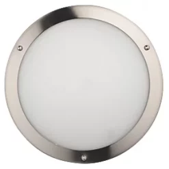 Saxby Anchorage LED Bathroom Ceiling Light Satin Nickel 9W 650lm -Indoor Lighting Sales Store 189PP A2