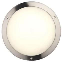 Saxby Anchorage LED Bathroom Ceiling Light Satin Nickel 9W 650lm -Indoor Lighting Sales Store 189PP A3