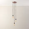 Quay Design Cable Set 3-Light Cable Set Pendant Antique Copper -Indoor Lighting Sales Store 208VG P