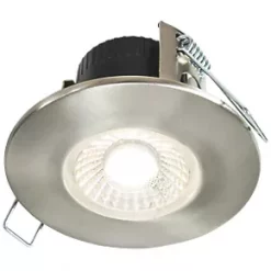 Collingwood DT4 Fixed Fire Rated LED Downlight Brushed Steel 4.6W 460lm