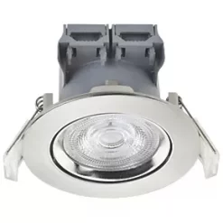 LAP Tilt LED Downlight Brushed Nickel 4.5W 400lm
