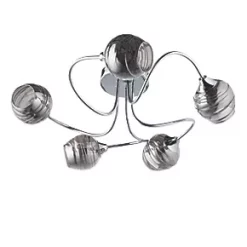 Quay Design Leonie LED 5-Light Semi-Flush Ceiling Light Chrome 10W 200lm 11 Quay Design Leonie LED 5-Light Semi-Flush Ceiling Light Chrome 10W 200lm -Indoor Lighting Sales Store 238VH A3