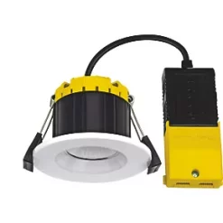 Luceco FType Compact Fixed Cylinder Fire Rated LED Downlight White 6W 480lm -Indoor Lighting Sales Store 255KJ A4