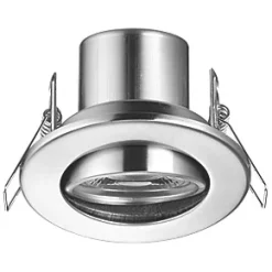 LAP Cosmoseco Tilt Fire Rated LED Downlight Contractor Pack Satin Nickel 5.8W 450lm 10 Pack