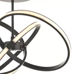 Quay Design Remi LED Semi-Flush Light Matt Black 28W 1555lm -Indoor Lighting Sales Store 265VG A2