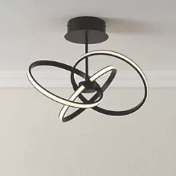 Quay Design Remi LED Semi-Flush Light Matt Black 28W 1555lm -Indoor Lighting Sales Store 265VG A5