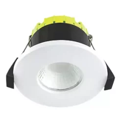 Luceco FType Fixed Fire Rated LED Downlight Matt White 4W 400lm