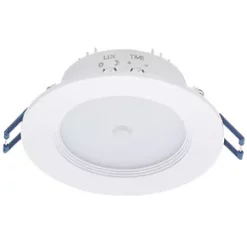 Zinc RENO Fixed LED Downlight with PIR White 8W 500lm