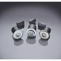 LAP Fixed Fire Rated Downlight Brushed Steel -Indoor Lighting Sales Store 3186V A3