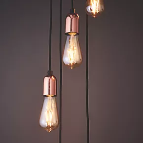 Quay Design Hansen LED 5-Light Pendant Copper 10W 210lm 7 Quay Design Hansen LED 5-Light Pendant Copper 10W 210lm - Image 5