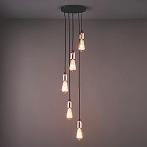 Quay Design Hansen LED 5-Light Pendant Copper 10W 210lm 3 Quay Design Hansen LED 5-Light Pendant Copper 10W 210lm