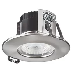 Collingwood DT4 Fixed Fire Rated LED Downlight Brushed Steel 4.6W 490lm -Indoor Lighting Sales Store 349CF A4