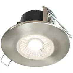 Collingwood DT4 Fixed Fire Rated LED Downlight Brushed Steel 4.6W 490lm