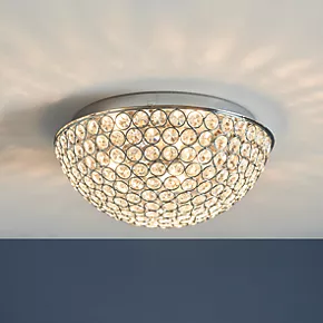 Quay Design Chrystal Bathroom Flush Light Chrome 3 Quay Design Chrystal Bathroom Flush Light Chrome