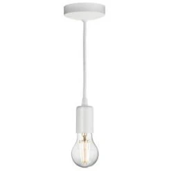 Knightsbridge 8270MW Contemporary Pendant Matt White -Indoor Lighting Sales Store 399TY A2