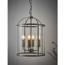 Quay Design Liberty 4-Light Pendant Antique Brass