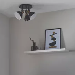 Quay Design Orion Round 3-Light Spotlight Matt Black -Indoor Lighting Sales Store 415VG A5