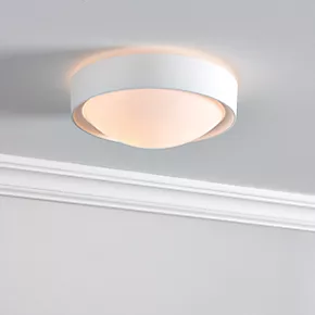 Circular Bathroom Ceiling Light Matt White 6 Circular Bathroom Ceiling Light Matt White - Image 4