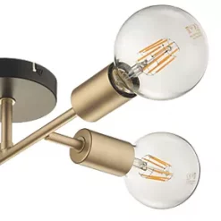 Quay Design Toby Semi-Flush Light Matt Dark Soft Gold -Indoor Lighting Sales Store 449VG A2