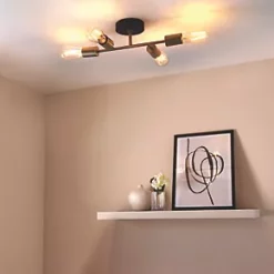 Quay Design Toby Semi-Flush Light Matt Dark Soft Gold -Indoor Lighting Sales Store 449VG A5