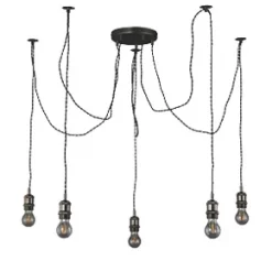 Quay Design Denver 5-Light Pendant Brushed Bronze -Indoor Lighting Sales Store 467VG A3