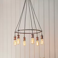 Quay Design Stafford LED Pendant Light Aged Pewter 12W 210lm