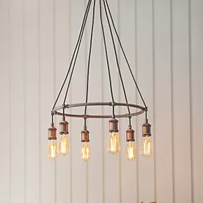 Quay Design Stafford LED Pendant Light Aged Pewter 12W 210lm 3 Quay Design Stafford LED Pendant Light Aged Pewter 12W 210lm