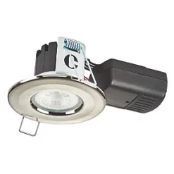 Collingwood H2 Lite 500 Fixed Fire Rated LED Downlight Brushed Steel 5W 500lm