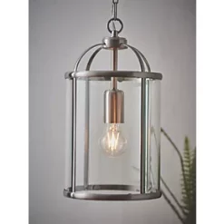 Quay Design Liberty 1-Light Pendant Satin Nickel