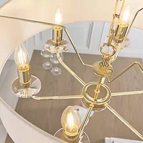 Quay Design Polaris 6-Light Pendant Brass Effect 7 Quay Design Polaris 6-Light Pendant Brass Effect - Image 5