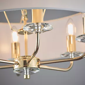 Quay Design Polaris 6-Light Pendant Brass Effect 8 Quay Design Polaris 6-Light Pendant Brass Effect - Image 6