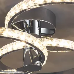 Quay Design Reena LED Semi-Flush Light Chrome 18W 1766lm -Indoor Lighting Sales Store 572VG A2