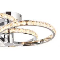 Quay Design Reena LED Semi-Flush Light Chrome 18W 1766lm -Indoor Lighting Sales Store 572VG A3