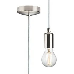Knightsbridge 8270LBC Contemporary Long Pendant Brushed Chrome