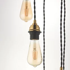 Quay Design Cable Set 5-Light Cable Set Pendant Antique Brass -Indoor Lighting Sales Store 608VG A2