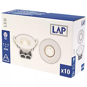 LAP Fixed LED Downlight White 5W 370lm 10 Pack 4 LAP Fixed LED Downlight White 5W 370lm 10 Pack - Image 2