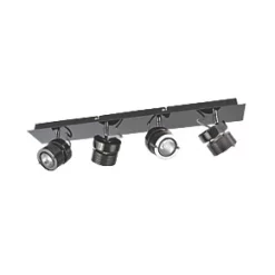 Inlight PEDRO Rectangular 4-Light Spotlight Black Chrome