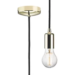 Knightsbridge 8270LPB Contemporary Long Pendant Polished Brass