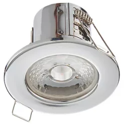 LAP Cosmoseco Fixed Fire Rated LED Downlight Chrome 5.8W 450lm 9 LAP Cosmoseco Fixed Fire Rated LED Downlight Chrome 5.8W 450lm -Indoor Lighting Sales Store 684PP A3