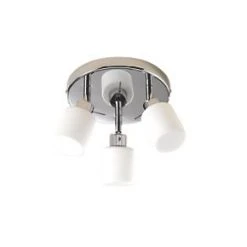 Luxor Cylinder 3-Light Bathroom Spotlight Chrome / White