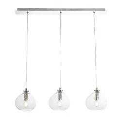 Quay Design Willow 3-Light Bar Pendant Bright Nickel -Indoor Lighting Sales Store 713VG A3
