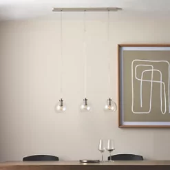 Quay Design Willow 3-Light Bar Pendant Bright Nickel -Indoor Lighting Sales Store 713VG A5