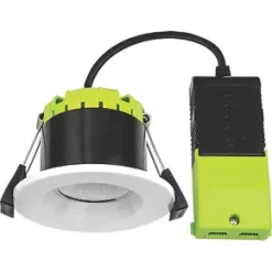 Luceco FType Compact Regressed Fixed Fire Rated LED Downlight White 4W 400lm